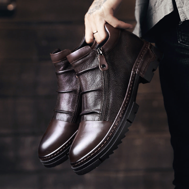 Leather Men's Real Cowhide