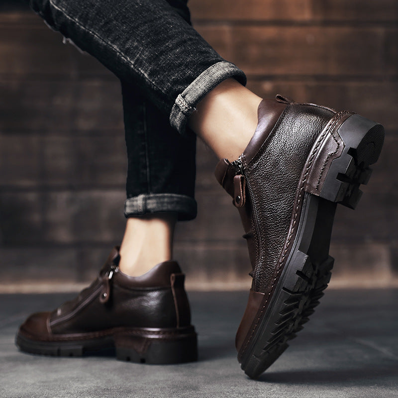 Leather Men's Real Cowhide